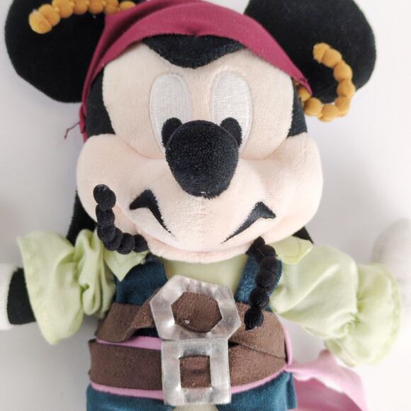 Disney Parks Pirates of the Caribbean Captain Jack Sparrow Mickey Mouse Plush - Picture 5 of 6